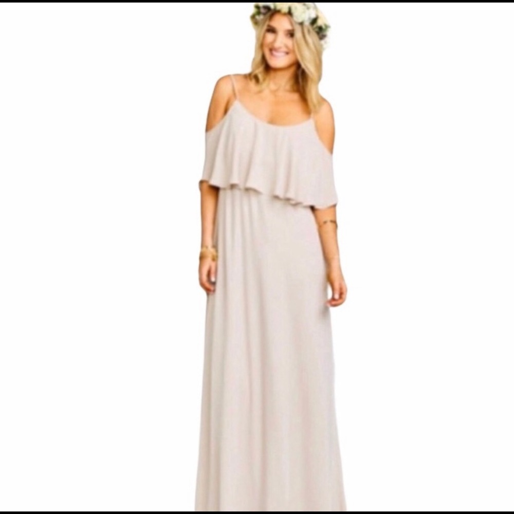 Show me your mumu Caitlin ruffle maxi dress NWOT